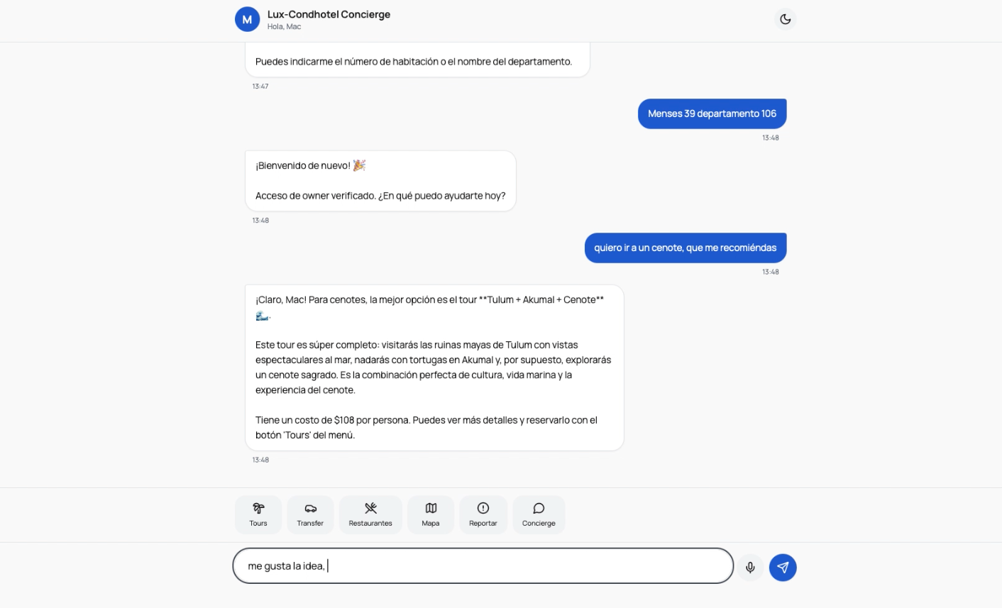 Guest Interface Screenshot 2